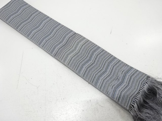 本場筑前博多　よろけ横段模様織り出し　男物角帯